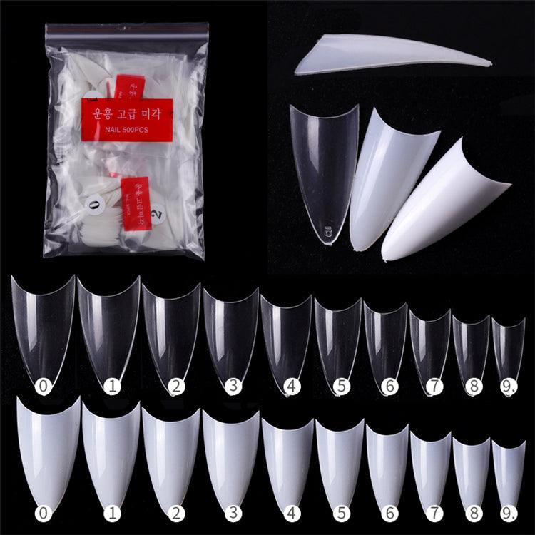 Lösnaglar Halvtäckande Medium Stiletto / Nageltippar 500 pack