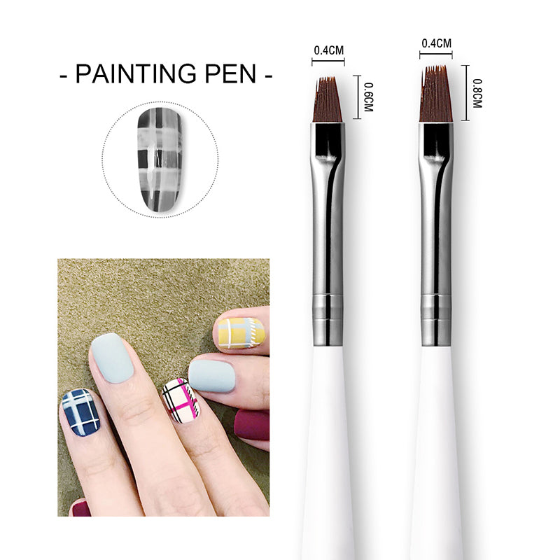 Neglebørster Nail art & Decoration 8 stk