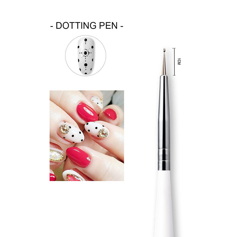 Neglebørster Nail art & Decoration 8 stk