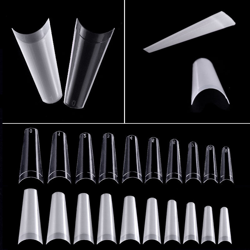Nageltippar 500 pack / Lösnaglar Halvtäckande Ballerina / Falska kistnaglar