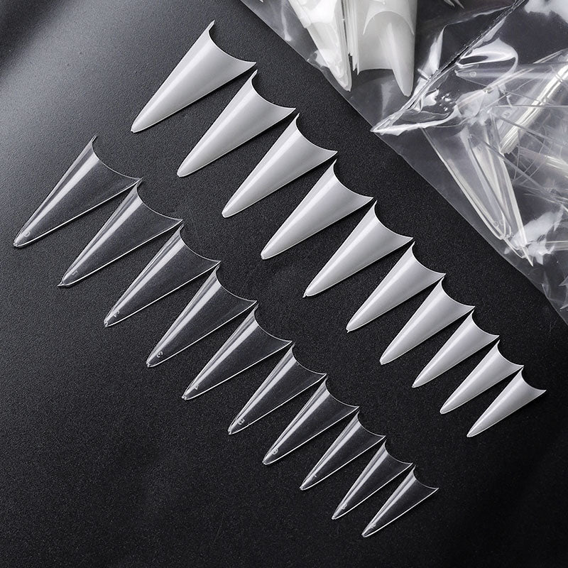 Pointy Nail tips 500 pack / Halvdekkende Løsnegler